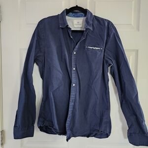 Scotch & Soda Blue and White Patterned Shirt